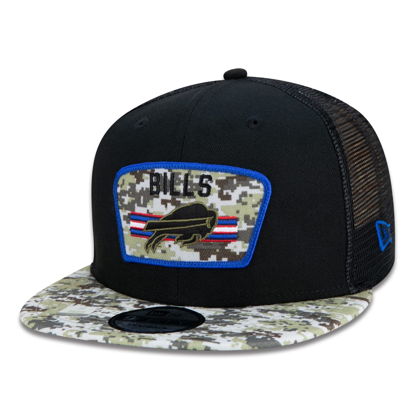 New Era 9Fifty Salute to Service Bills CapEra Women/Men - Flat Brim Cap Baseball Snapback Snapback, with Peak Autumn-Winter Winter - One Size Black