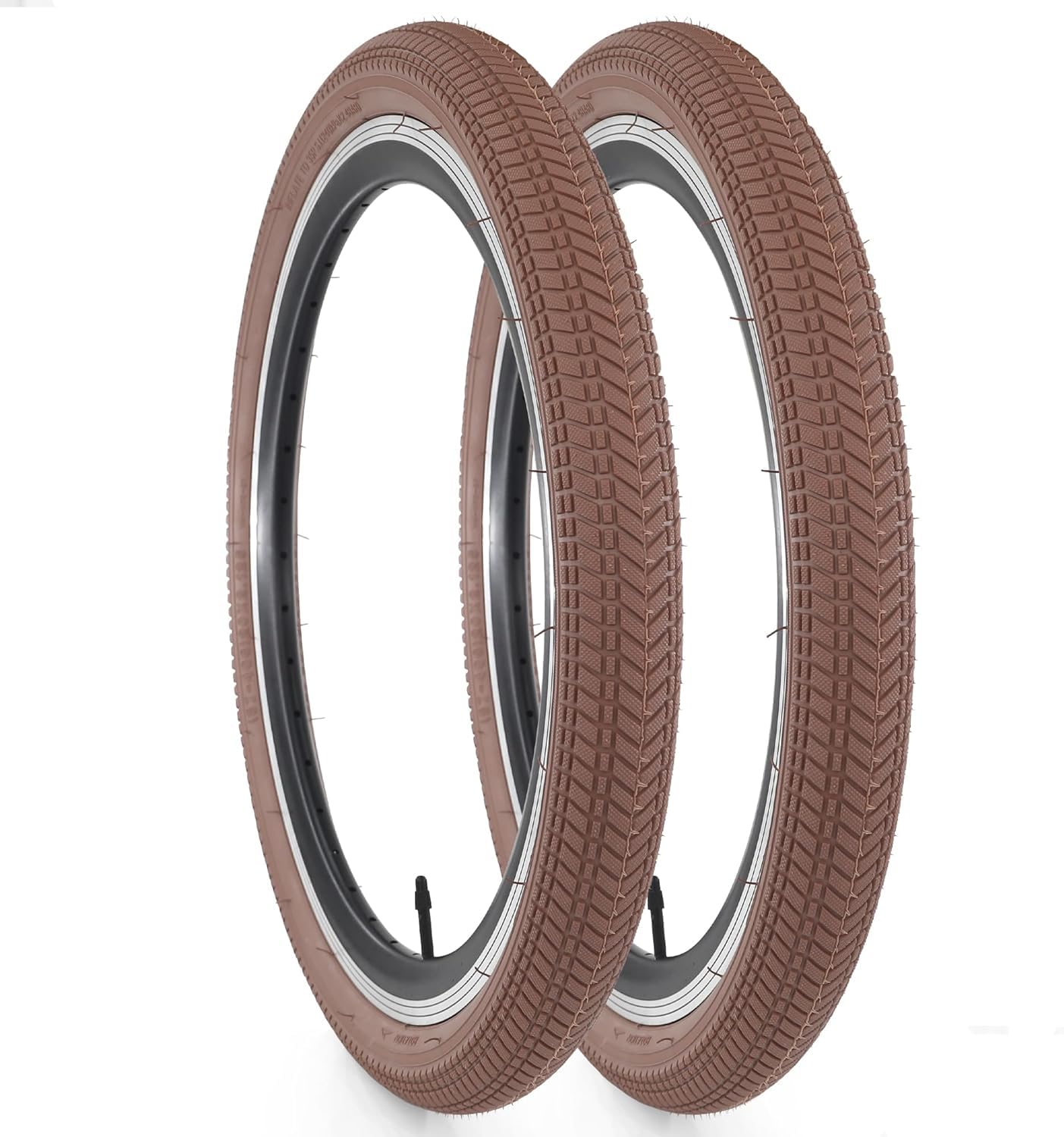 GRELIVING Children's bicycle series 2 16x2,125 tires Replacement for Coat Bar Folding tires for Children (Brown)