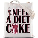 ZJXHPO Diet Drinks Tote Bag I Need A Diet Drinks Reusable Grocery Shopping Bag Fizzy Drink Shoulder Bag Soda Lover Gift (Diet C Tote)