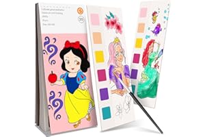 ZHOC Paint with Water Coloring Books for Kids, Pocket Mess Free Watercolor Painting Sets for Kids Ages 3 4 5 6 7 8+, Water Color Paint Set Arts and Crafts Gift for Boys Girls, Princess