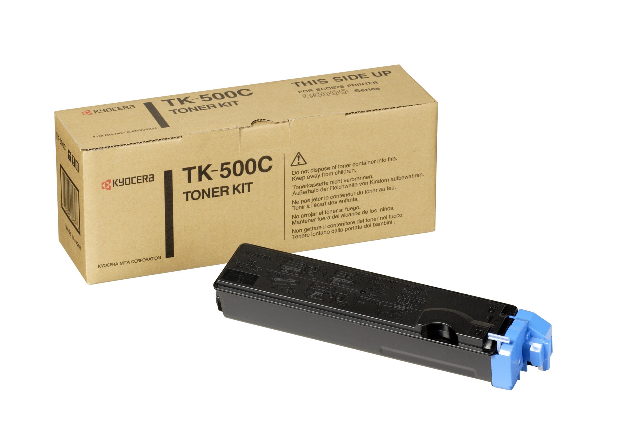 Kyocera TK-500 C Toner Cyan, Original Premium Printer Cartridge 370PD5KW for FS-C5016N