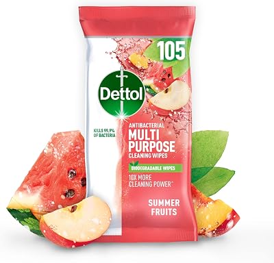 Dettol Antibacterial Cleaning Wipes Summer Fruits 105s Brand New