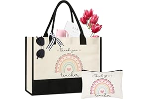 AYGE Teacher Gifts for Women - Teacher Appreciation Gifts - Funny Teacher Gift Ideas - Teacher Birthday Gifts - Cool Gifts for Teachers Women Tote Bag & Makeup Bag for Women Teacher