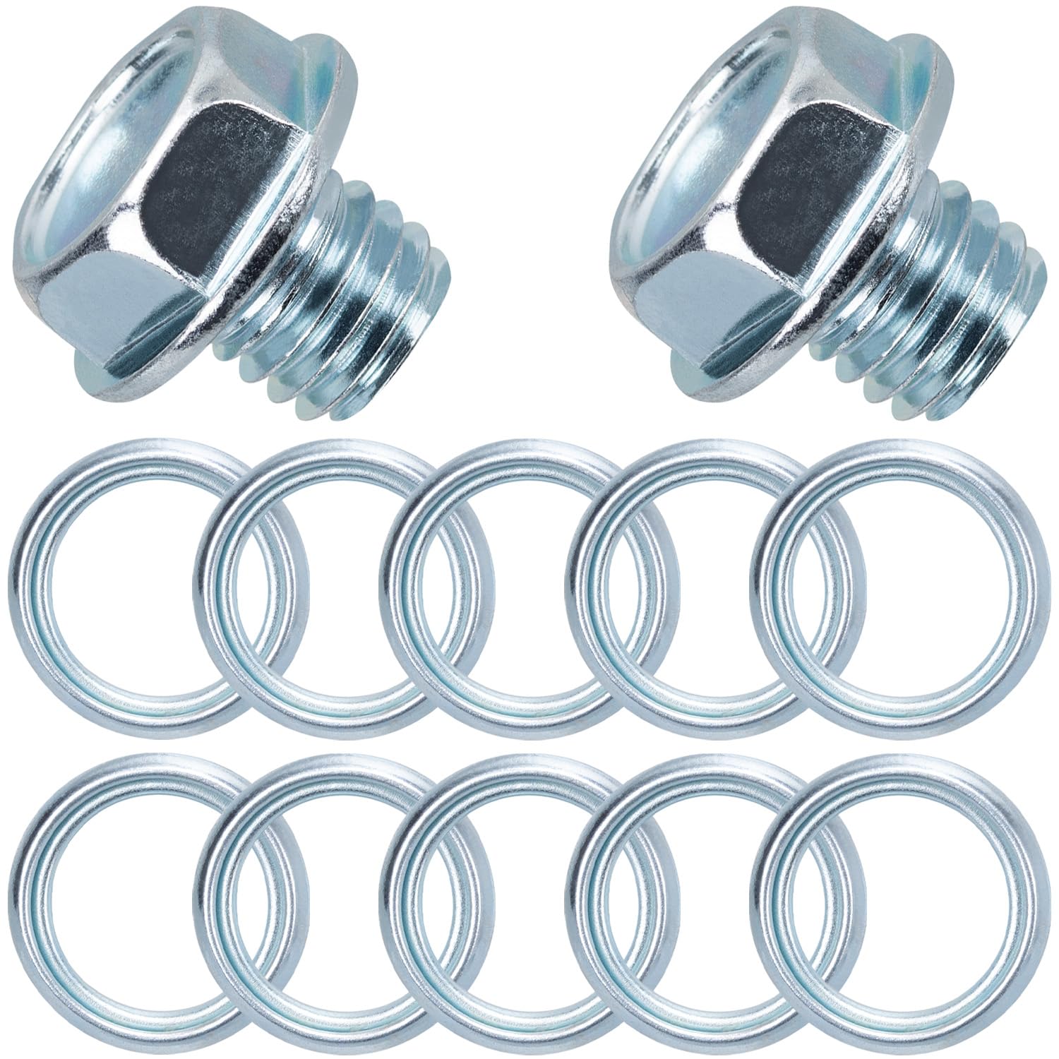 OAUTOO 12pcs Transmission Drain Plug with Gasket Kit for Toyota 90341