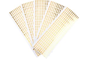 JECOMPRIS 500pcs Tamper-proof Pvc Adhesive Labels 2x0.5cm Gold Strip Sealing Stickers for Bottles Food Safety