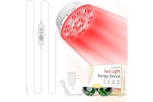 SAVILER Red Light Therapy Device, 660nm & 850nm Handheld Infrared Red Light for Face and Body, Compact & Portable LED Red Lig