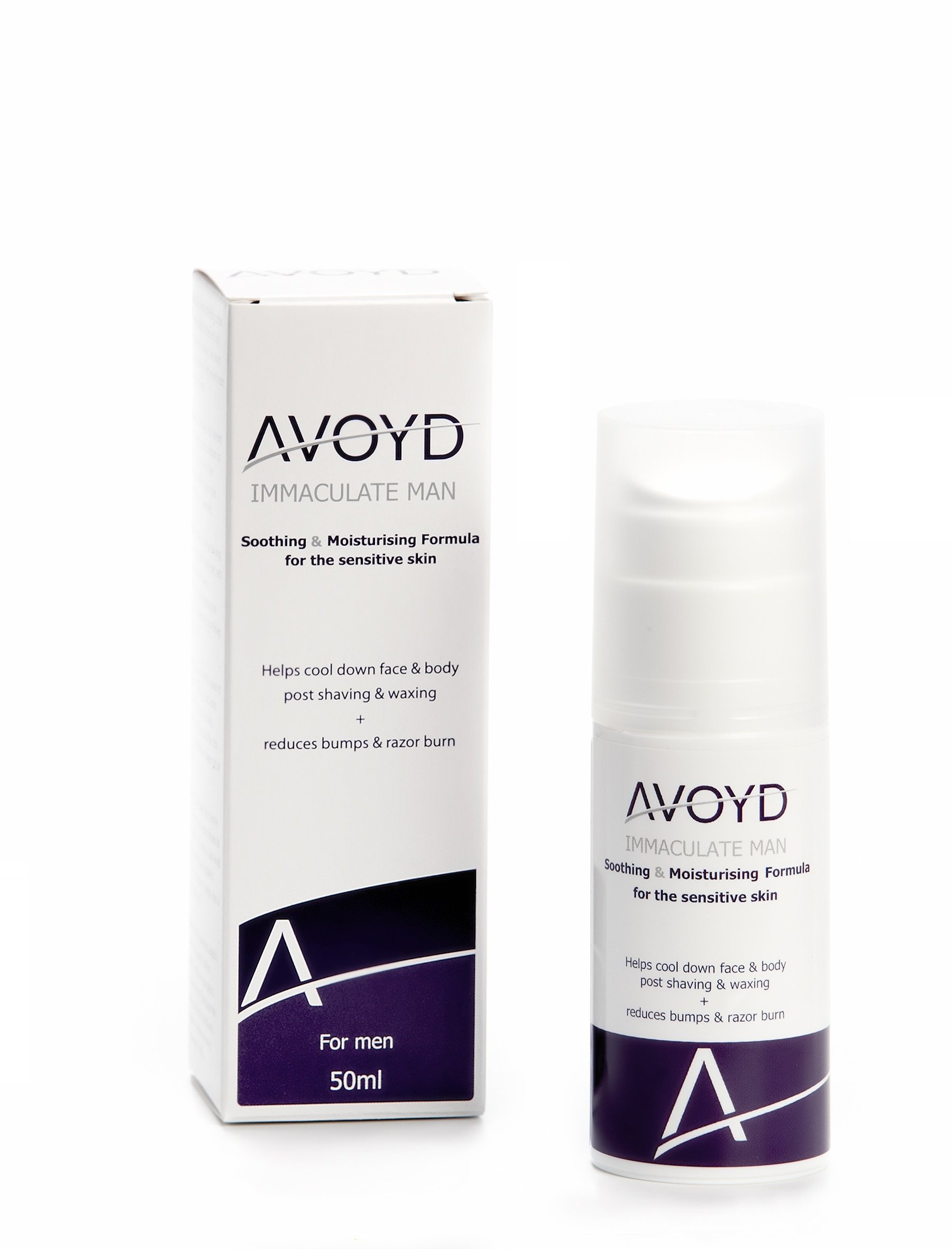 AVOYD Immaculate Man, Avoids Bumps and Irritation After Hair Removal, 50 ml