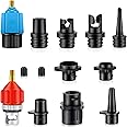 Treela Inflatable Air Pump Adaptor Compatible with SUP Inflatable Car Air Compressor Valve Adaptor with 9 Valve Nozzle for Paddle Board Boat