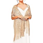 GORAIS Women Shawls and Wraps for Evening Dresses Wedding Scarf Formal Shrug with Rhinestone Buckle for Bride and Bridesmaids