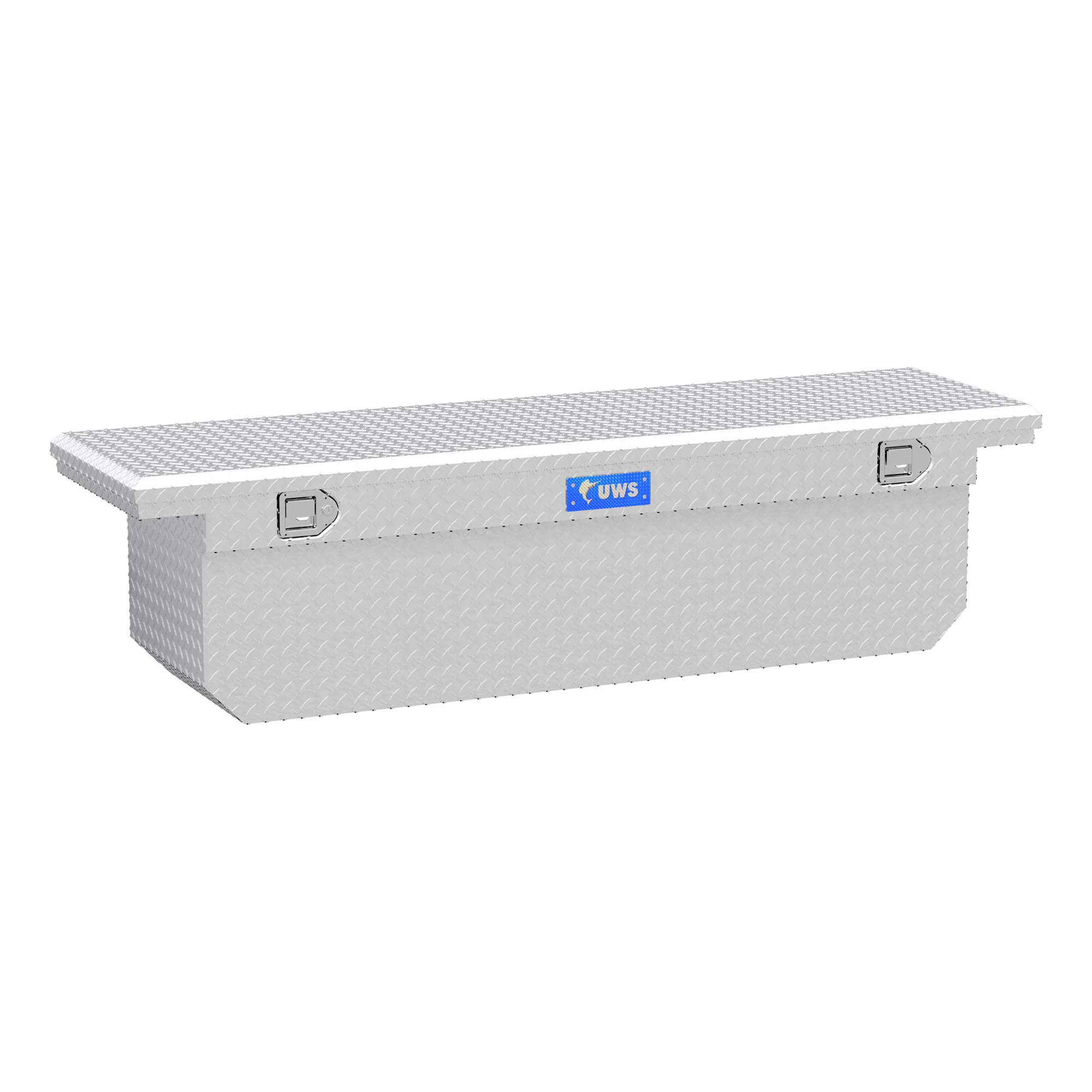UWS TBSD-72-A-LP 72-Inch Aluminum Deep Angled Truck Tool Box with Low Profile