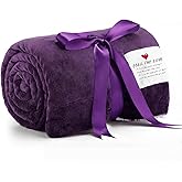 Prayer Comfort Blanket for Men Women 60"x80" Inspirational Healing Sherpa Blanket Flannel Throw with Motivational Quotes Message for Chemo Patient Surgery Recovery Cancer Care Gift(Dark Purple)
