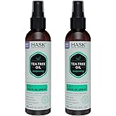HASK Invigorating TEA TREE OIL 5-in-1 Leave In Conditioner Spray for all hair types, color safe, gluten free, sulfate free, paraben free - TEA TREE 2 PIECE SET