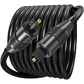 FEMORO Optical Audio Cable 15ft, Toslink Fiber Optic Digital S/PDIF Cord | for TV Soundbar Home Theater Compatible with Bose Samsung VIZIO LG Sony Xbox PS5