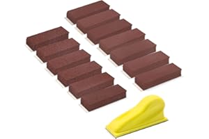 ZEHIQ 131 Pieces Detail Sanding Refill 3.5 x 1 inch, Micro Sander Kit for Small Projects Hook and Loop Aluminum Oxide Sandpap
