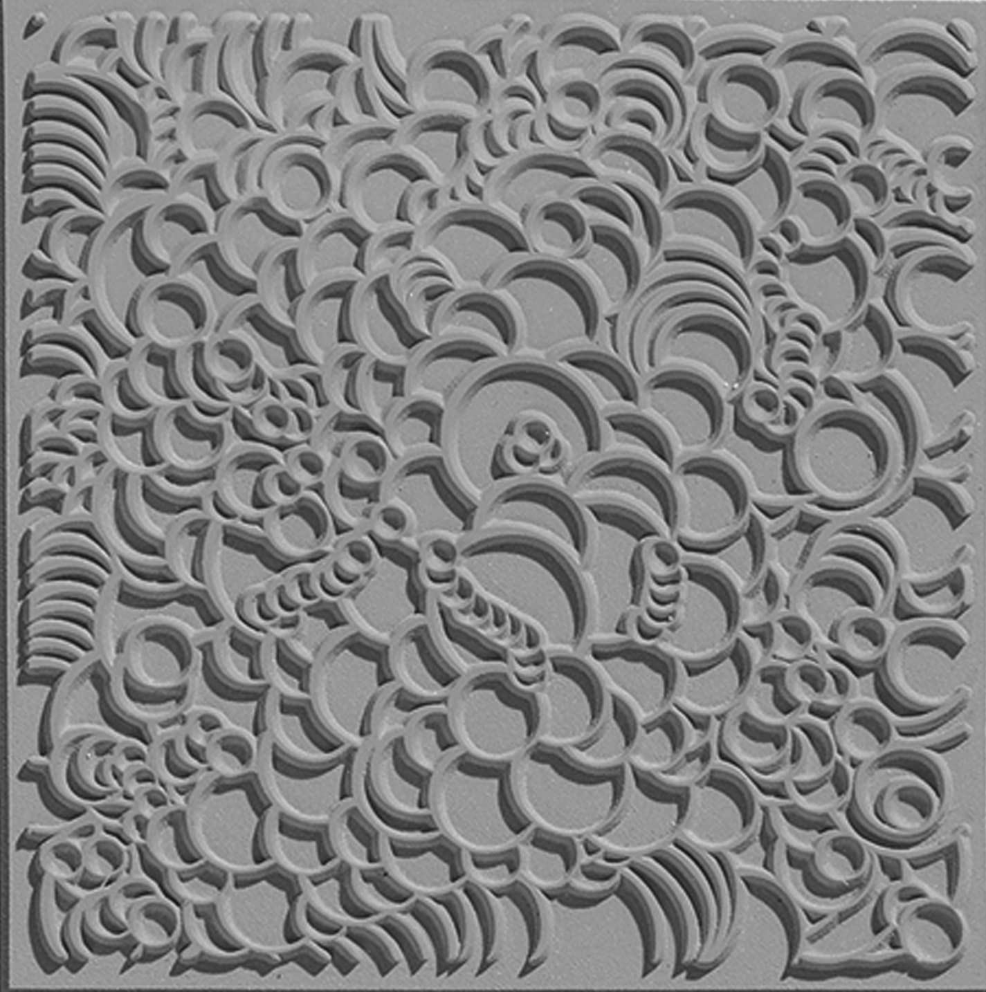CERNIT CE95011C - Texture Plates for Modelling Clay - Rubber, Polymer Clay - Bubble Effects and reliefs - Format 9x9 cm - Manufactured in Belgium - DIY