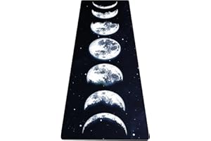 nuveti Yoga Mat Print Extra Thick TPE Non Slip Fitness Exercise Mat with Carrying Bag,72"x24" Extra Thick 6MM Exercise & Workout Mat for Yoga, Pilates Fitness and Floor Exercises