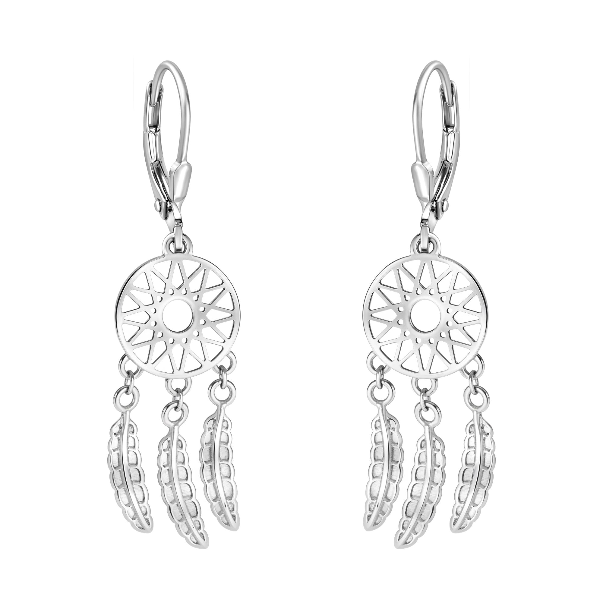 SOFIA MILANI - Women's Earrings 925 Silver - Dream Catcher Dangle Earrings - 20450