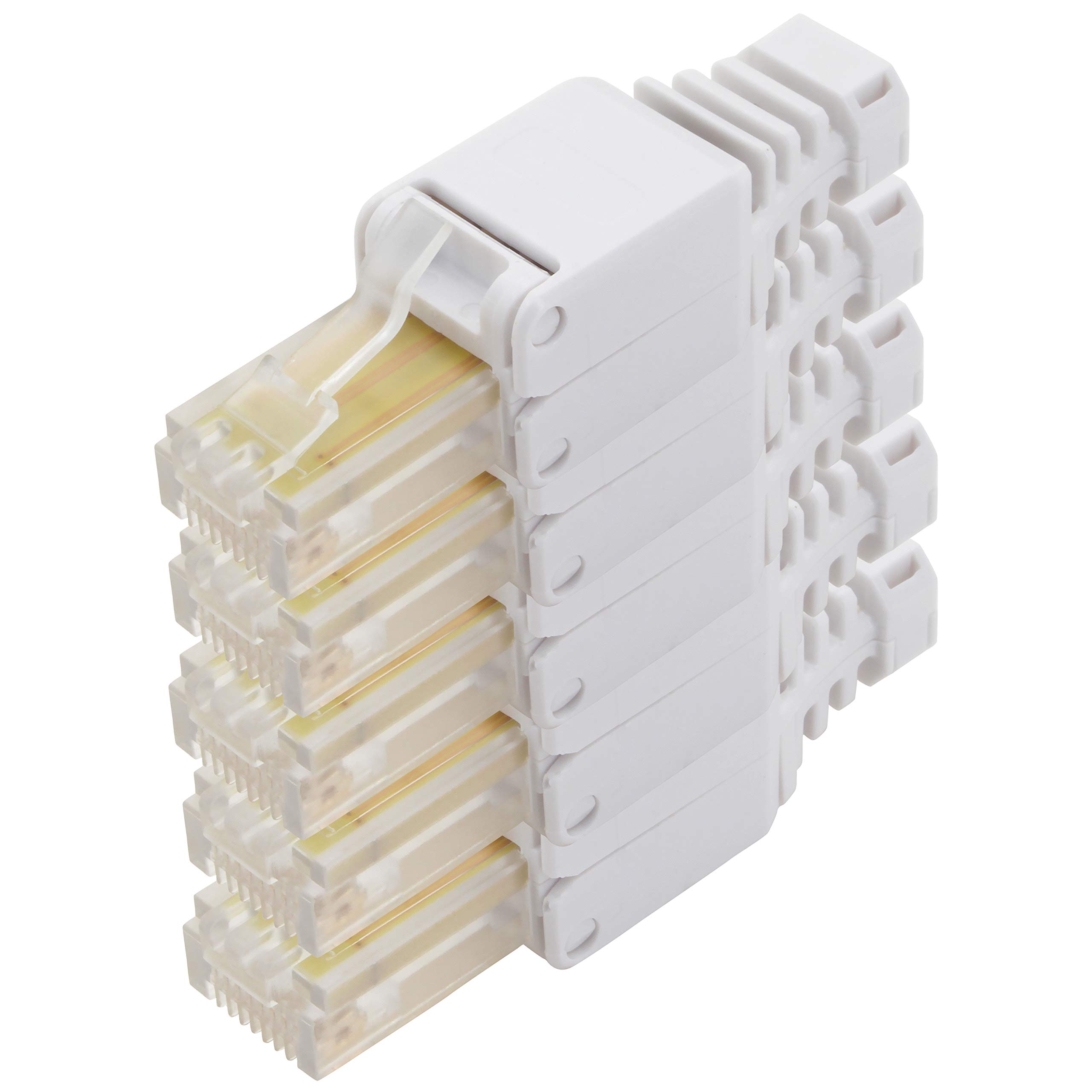 1aTTack.de Cat. 5e tool-free plug unshielded AWG 24-26 for flexible and rigid inner conductors gold-plated contacts 5 pieces — image 1