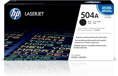 HP CE250A 504A Original Black LaserJet Toner Cartridge 5000 Pages