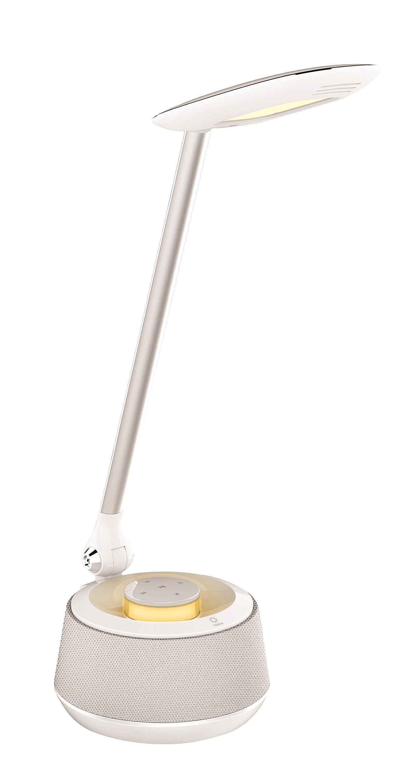 LEXIBOOK, Decotech, LED Desk Lamp with Bluetooth Speaker, 10W, audio jack, AC adapter, white/yellow, BTL030