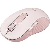 Logitech Wireless Mouse Signature M650- Small-Medium Hand Size, 2-Year Battery, Silent Clicks, Customizable Buttons, Bluetooth, PC/Mac/Chromebook - Rose, Right-Handed