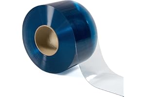 Aleco 171112 Clear-Flex II PVC Standard Smooth Strip Door Bulk Roll, 75' Length x 12" Width x 0.12" Thick