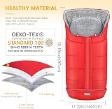 Orzbow Footmuff for Pushchair Universal Large 38.18 x 17.32 Red view 5