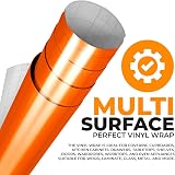 vgoltd Glossy Self-Adhesive Vinyl Wrap Orange 60x200 cm view 4