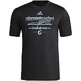 adidas Men's Minnesota United FC Vintage World Pre-Game Short Sleeve T-Shirt