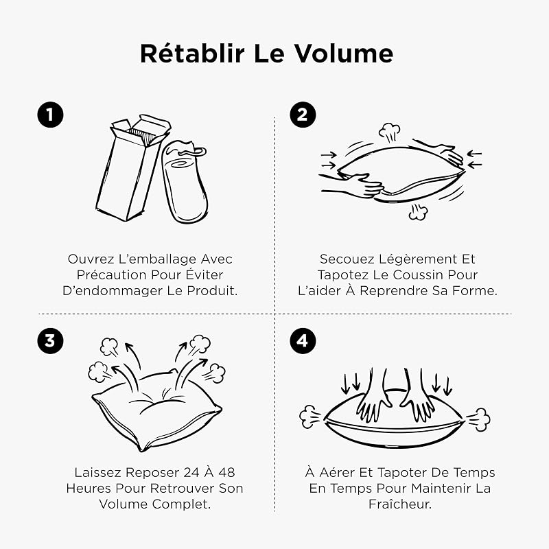 Antiallergiques Lot 2 Oreillers - 40x80 Anti-Acariens Amovible Doux
