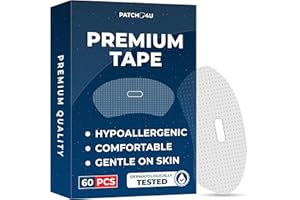 PATCH4U Premium Tape (60 Pack) - Pain Free Removal, Hypoallergenic, Latex Free & Gentle On Skin - Skin Friendly Adhesive Cotton Tape