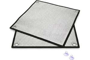 8mm Heat Reflective Window Film, Double-Sided Flexible Aluminum Foil Blackout Window Cover for Indoor Winter & Summer Insulat