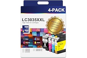 WLCelite LC3035 LC3035XXL Ink Cartridge High Yield 4 Pack Replacement for Brother 3035 LC3035 LC-3035 XXL LC3035XXL MFC-J995D