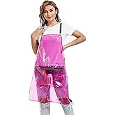 MIKI WELL Hair Stylist Apron for Women - Waterproof Barber Nail Tech Apron Hairdresser Hairstylist Salon Aprons with Pocket