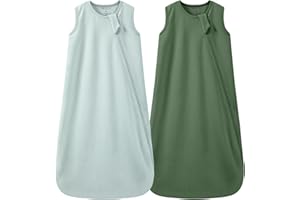 Mosebears Unisex Baby Sleep Sack Summer 0.5 Tog Wearable Blanket,Cotton Breathable with 2-Way Zipper