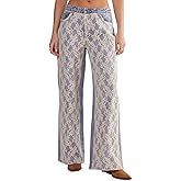 Nasty Gal Womens Lace Detail Denim Jean