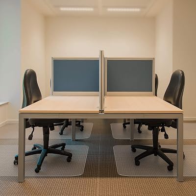 Kuyal PVC Chair Mat 75x120 Clear Nail Surface Low/No Pile Carpet