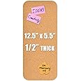 YCCYYCCY 1 PC 12.5"*5.5" Self-Adhesive Cork Board, 1/2"(12mm) Thick Cork Boards for Walls, 1 Pack 12.5"*5.5" Bulletin Board, Cork Board Tiles for Office, Home, School (1PC)