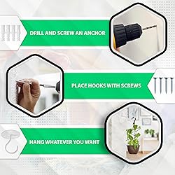 Etoolia Ceiling Hooks for Hanging Plants- 4pcs 2.56