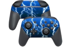 MightySkins Skin Compatible with Nintendo Switch Pro Controller - Lightning Storm | Protective, Durable, and Unique Vinyl Dec