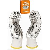 SIMPLY USEFUL PRODUCTS Double-Sided, Anti-Slip, Machine Washable, Unisex Gardening, Construction, Mechanics Gloves