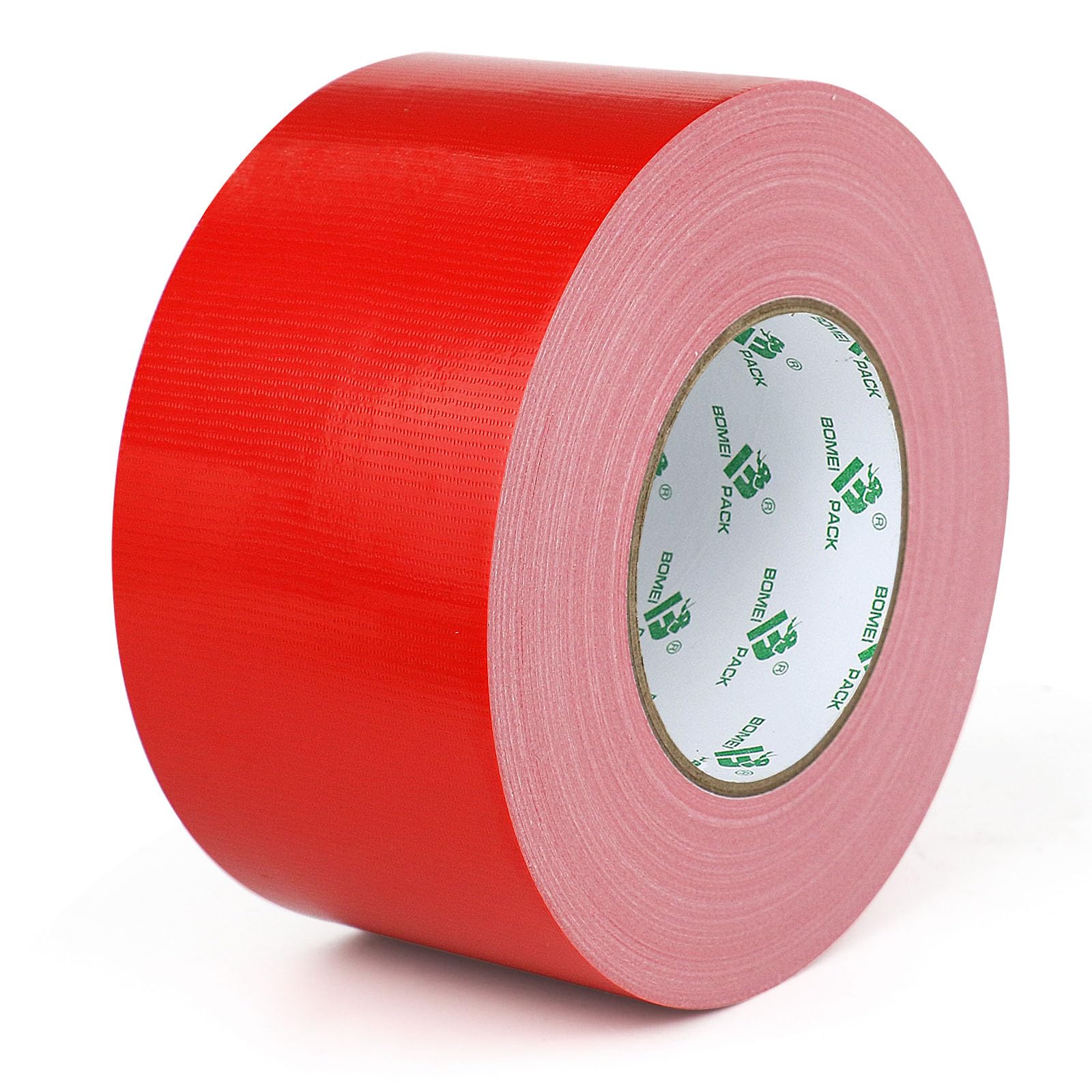 BOMEI PACK Red Wide Duct Tape Reinforced 75mm x 50m Waterproof Heavy Duty Cloth Gaffer Tape for ducts Fixing Repairing,craft DIY,book repair,carpet seaming,Box Sealing,Bundling