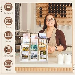 Yuntau 4 Tier Greeting Card Display Stand White
