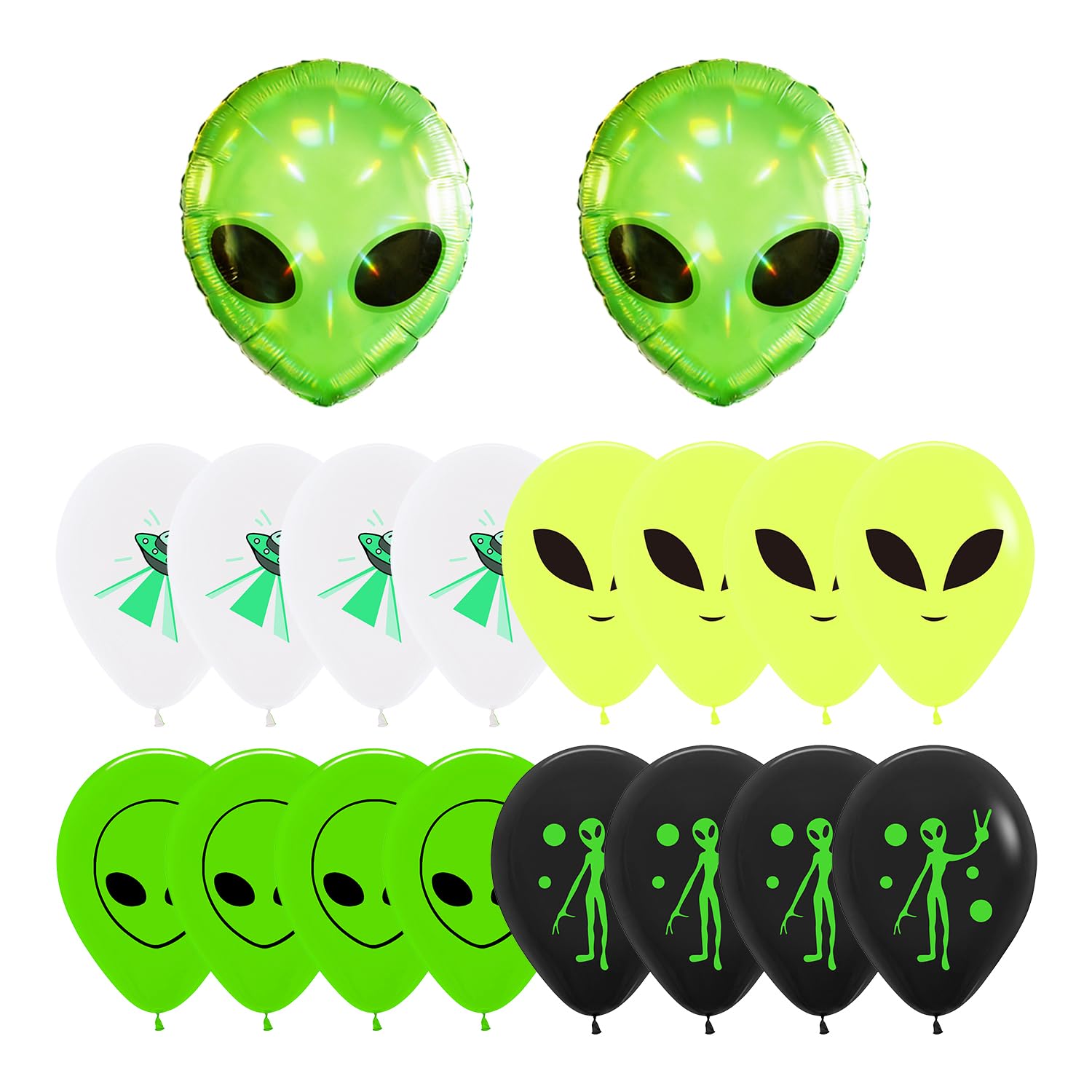 USHXVG 22 Pieces Of Balloons, Alien-Shaped Accessories, Environmental Atmosphere Decoration, Photo Props, Simple To Use.