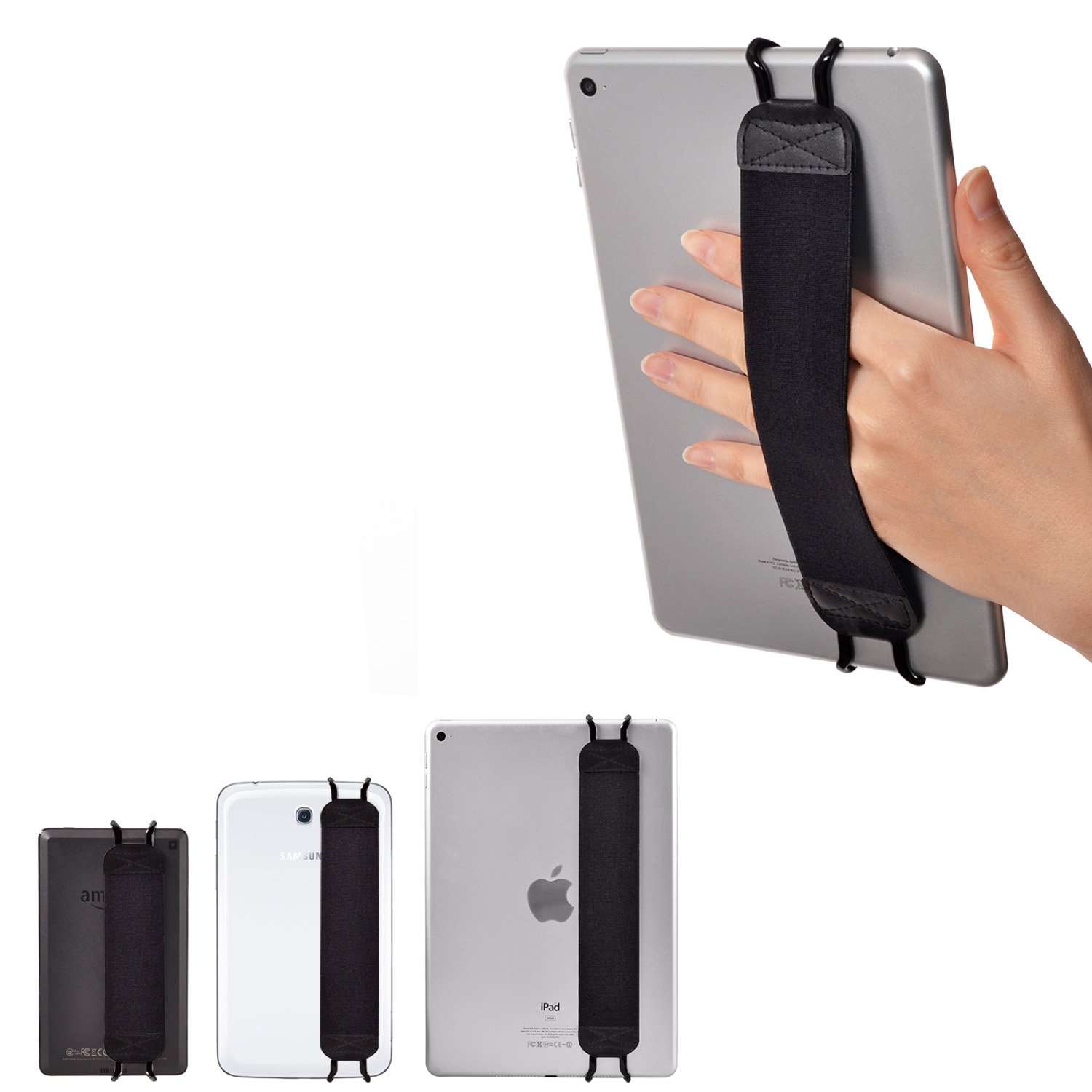 TFY Elastic Strap for Tablet & iPad - iPad 9/8/7 / Mini 4 & Mini 5 & Mini 6 / iPad Air 5 / Pro 11 Inch - Samsung Tablet Pcs - Nexus 7 / Nexus 10