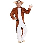 Gremlins Gizmo Costume for Adults, Furry Gremlin Jumpsuit, 80s 90s Movie Character Cosplay Dress-Up & Halloween