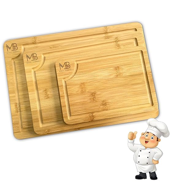 MAGIC BAMBOO PREMIUM BAMBOO CUTTING BOARD FOR KITCHEN...
