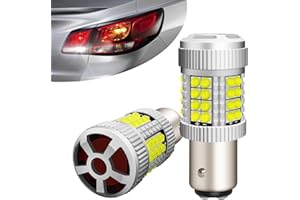 FICOLPO Upgraded 1157 2057 Led Bulbs for Back-up Reverse, Parking, Side Marker, Tail, 2500 LM Anti Hyper Flash CANBus Error Free Daytime Running Replacement Bulbs for Cars, Trucks (White)