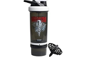 Smartshake Revive Motley Crue Protein Shake Bottles 750ml – Protein Shaker Bottle with Storage Compartment – Shaker Cups for 