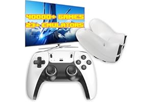 Youngwants Plug & Play Video Game Console with 40000+ Games, Retro Game Console with 23+ Emulators Classic Games, Dual Controllers Birthday Gifts for Boys & Girls，4K HDMI TV Games